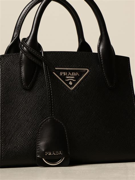 borsa a mano in pelle saffiano prada|Borsa A Mano In Saffiano Nero .